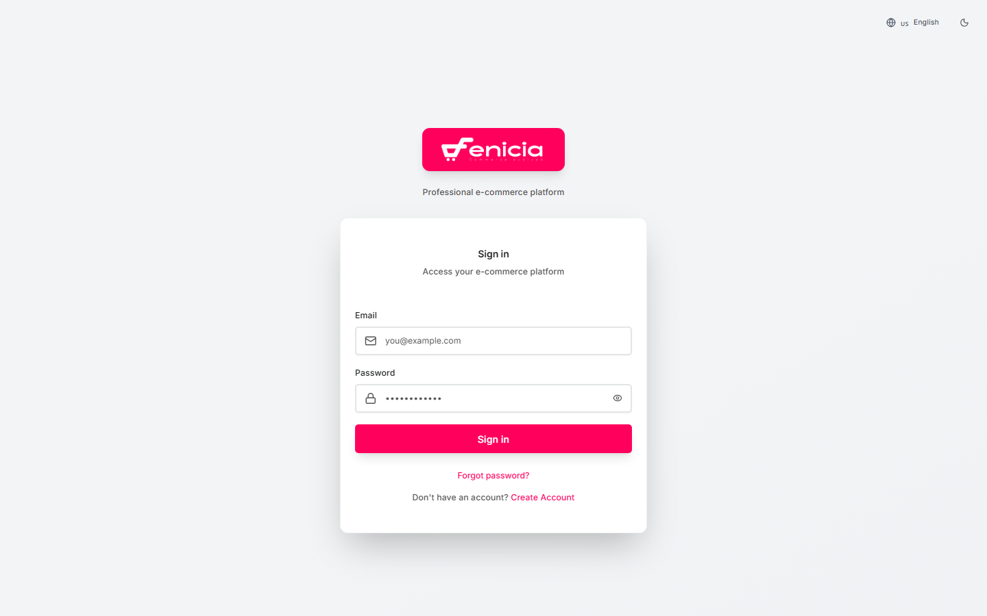 Support tickets list in Fenicia