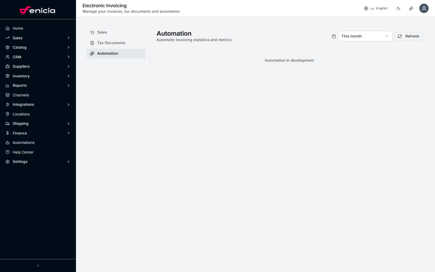 CFDI automation dashboard