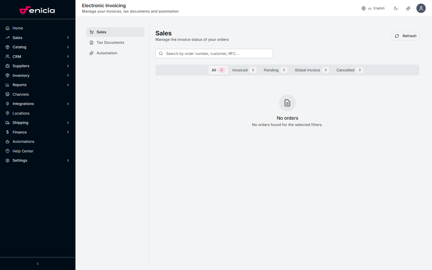 CFDI and sales linking